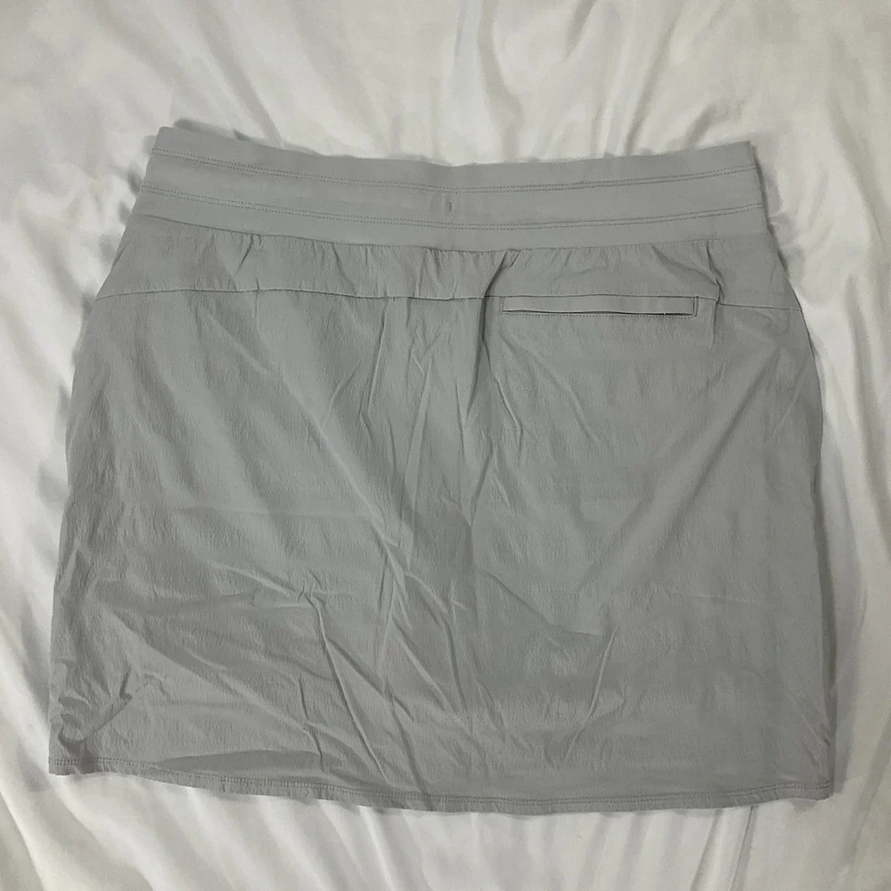 Athleta Trekkie North Skort Nylon Stretch Tennis Golf Athleisure Gray Sz 14T 440